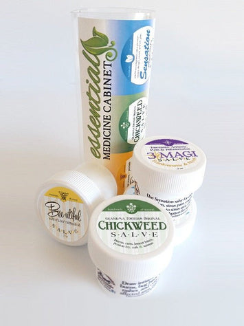 Skin Care4 SALVE COMBO PACK - Chickweed Sensation BeeUtiful & 3 Magi Salves ALL NATURALACEbuttersSaving Shepherd