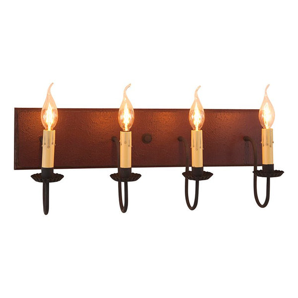 Country Lighting4 ARM CANDELABRA VANITY LIGHT ~ Country Wall Fixture in Americana ColorsbathroombathroomvanitySaving Shepherd