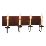 Country Lighting4 ARM CANDELABRA VANITY LIGHT ~ Primitive Wall Fixture in Hartford ColorsbathroombathroomvanitySaving Shepherd