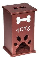 Handcrafted for PetsPET TOY BOX Handmade Wood Dog Cat Storage with Bone Paw Print Custom FinishdecorativeDogSaving Shepherd