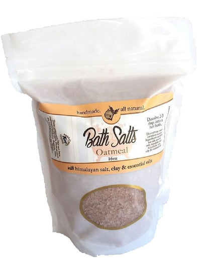 Bath Bombs & SoaksOATMEAL & HONEY Bath Salts Soothing Natural Organic Handmade SoakACEbathSaving Shepherd