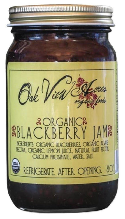 JamORGANIC BLACKBERRY JAM - 100% All Natural Blended Whole Fruit Spread USAblackberriesblackberryfarm market1 (8oz jar)Saving Shepherd