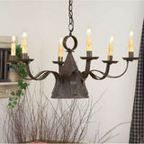 Country Lighting3-Way MADISON CHANDELIER Large Primitive Punched Tin WITCH HAT DesigncandelabracandleSaving Shepherd