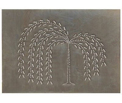 Punched Tin Panels4 Punched Tin Panels ~ Handcrafted Horizontal Primitive WILLOW TREE in Blackened Tinpunched tinpunched tin panelsSaving Shepherd