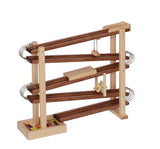 Wooden & Handcrafted ToysMARBLE FLYER RACE TRACK - Wood & Metal Roller Run with Glass MarblesAmishchildrenSaving Shepherd