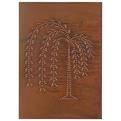 Vertical Willow Punched Tin Cabinet Panels. Panels only; select the finish and quantity before ordering.
