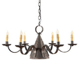 Country Lighting3-Way MADISON CHANDELIER Large Primitive Punched Tin WITCH HAT DesigncandelabracandleSaving Shepherd