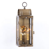 2 CANDLE COLONIAL LANTERN SCONCE Handcrafted in Weathered Brass & Antique Copper