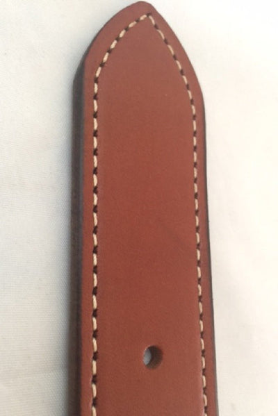 Leather BeltCHESTNUT BROWN LEATHER BELT - Stitched Thick & Heavy Duty for Dress or WorkAmishbeltSaving Shepherd