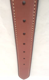 Leather BeltCHESTNUT BROWN LEATHER BELT - Stitched Thick & Heavy Duty for Dress or WorkAmishbeltSaving Shepherd