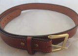 Leather BeltCHESTNUT BROWN LEATHER BELT - Stitched Thick & Heavy Duty for Dress or WorkAmishbeltSaving Shepherd