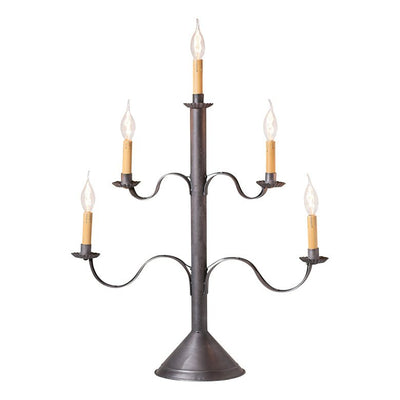 Candles & Candle AccessoriesLarge Pyramid 5 Candle Holder Accent Light ~ Colonial Candelabra in Smokey Black Finishaccent lightaccent lightingSaving Shepherd