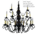 Chandeliers & Ceiling Fixtures3-TIER 21 ARM CHANDELIER - Handmade Wood & Scrolled Metal Candelabraceiling lightChandelierSaving Shepherd