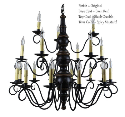 Chandeliers & Ceiling Fixtures3-TIER 21 ARM CHANDELIER - Handmade Wood & Scrolled Metal Candelabraceiling lightChandelierSaving Shepherd
