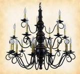 Chandeliers & Ceiling Fixtures3-TIER 21 ARM CHANDELIER - Handmade Wood & Scrolled Metal Candelabraceiling lightChandelierSaving Shepherd