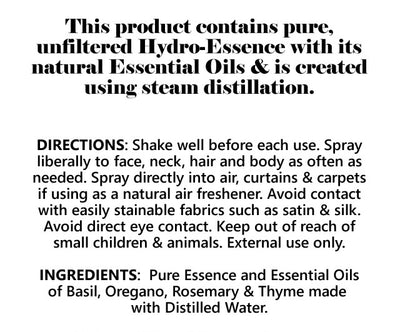 PerfumeHERBAL AROMOTHERAPY MIST - Basil, Oregano, Rosemary & Thyme Body SprayACEaromatherapySaving Shepherd