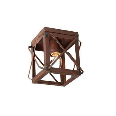 Country LightingRUSTIC TIN CEILING LIGHT with FOLDED BARS Handcrafted in USAbarbrassSaving Shepherd