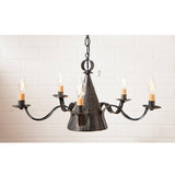 Chandeliers & Ceiling FixturesSMALL STURBRIDGE 3-Way WITCH HAT CHANDELIER 5 Arm Primitive Punched Tinceiling lightchandelierSaving Shepherd