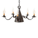 Chandeliers & Ceiling FixturesSMALL STURBRIDGE 3-Way WITCH HAT CHANDELIER 5 Arm Primitive Punched Tinceiling lightchandelierSaving Shepherd