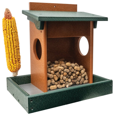 Squirrel Feeder2-in-1 SQUIRREL FEEDER - See Through Nut House & Corn Cob Holderbirdbird feederSaving Shepherd