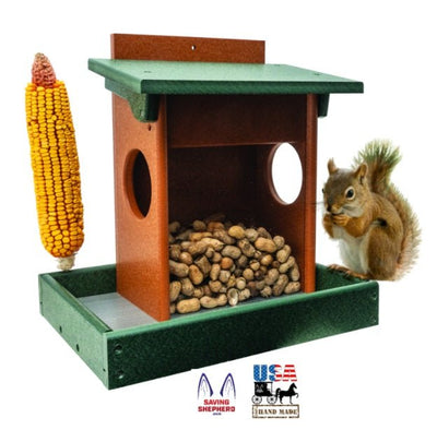 Squirrel Feeder2-in-1 SQUIRREL FEEDER - See Through Nut House & Corn Cob Holderbirdbird feederSaving Shepherd