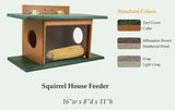 Squirrel FeederSQUIRREL HOUSE FEEDER - SEE THRU Wall Tree or Post Mount Recycled Poly USAbirdbird feederSaving Shepherd