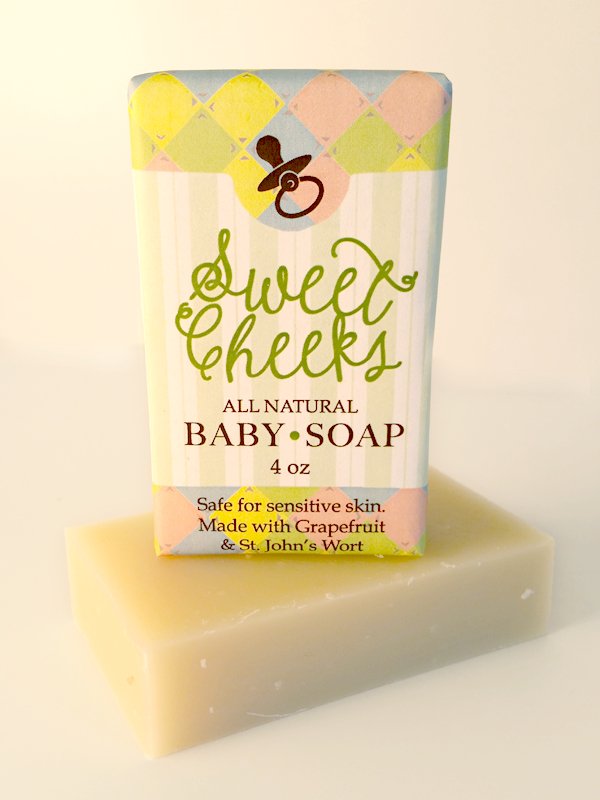 SoapSweet Cheeks Baby Soap ~ All Natural Handmade 3.5ozACEpoochSaving Shepherd