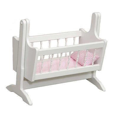 Doll Furniture18" BABY DOLL SWINGING CRADLE Amish Handcrafted in USA WHITE FINISHAmerican GirlchildrenSaving Shepherd