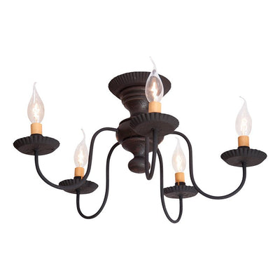 Country LightingWROUGHT IRON & WOOD THORNDALE WOOD CEILING LIGHT Handcrafted 5 Arm FixturebarbrickSaving Shepherd