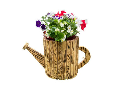 PlanterLarge Watering Can Wood Planter: Amish Handcrafted Rustic Garden Decor for Mums and FlowersSaving Shepherd
