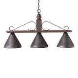 Country LightingWELLINGTON BAR ISLAND LIGHT Large Wood & Wrought Iron Fixturebarbar lightSaving Shepherd