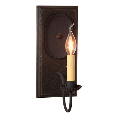 Country LightingWOOD & METAL "WILCREST" Wall SCONCE LIGHT Handcrafted Distressedblackened tincandelabraSaving Shepherd