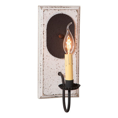 Country LightingWOOD & METAL "WILCREST" Wall SCONCE LIGHT Handcrafted Distressedblackened tincandelabraSaving Shepherd