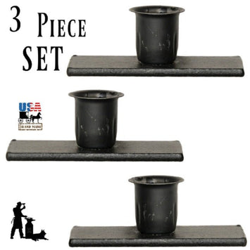Window Sill Canlde HolderWINDOW SILL CANDLE HOLDER - Set of Three (3) Wrought Iron Primitive Metal StandsaccentcandleSaving Shepherd