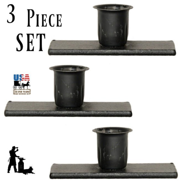 Window Sill Canlde HolderWINDOW SILL CANDLE HOLDER - Set of Three (3) Wrought Iron Primitive Metal StandsaccentcandleSaving Shepherd