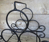 Wine AccessoriesPRIMITIVE WROUGHT IRON WINE RACK 3 Bottle Hand Forged RackSALEwine accessoriesSaving Shepherd