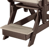 ADIRONDACK GLIDER CHAIR with FOOTREST - Fan Back All-Season Poly in 6 Colors