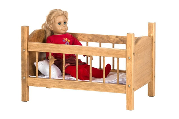 Doll FurnitureDOLL CRIB in 4 Finishes - Amish Handmade Fine Wood Furniture for 12-18