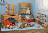 Wooden & Handcrafted ToysTOY TRAIN - Engine 2 Cars and Caboose Handmade Wood Toy USAAmericaAmishchildrenRed & YellowSaving Shepherd
