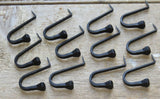 2" WROUGHT IRON HAMMER IN HOOKS - Handmade Horseshoe Nails Hook Lot USAAmish BlacksmithCountry Home AccentsSaving Shepherd